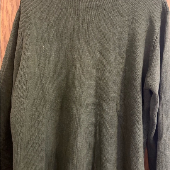 Men’s Coofandy Mock Neck Sweater Size XL ArmyGreen, Weave on frontwith button - Picture 10 of 13